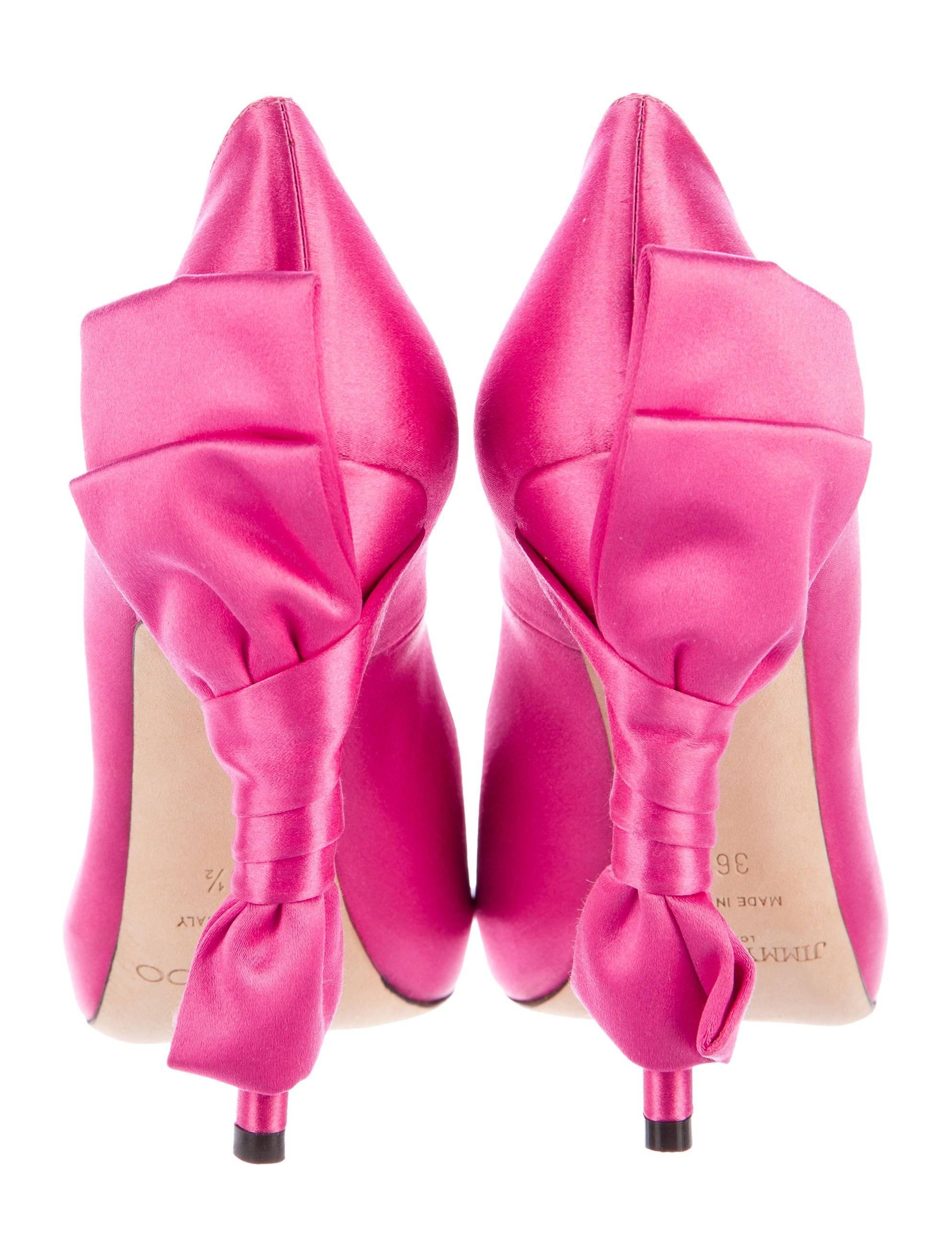 jimmy choo pink satin heels