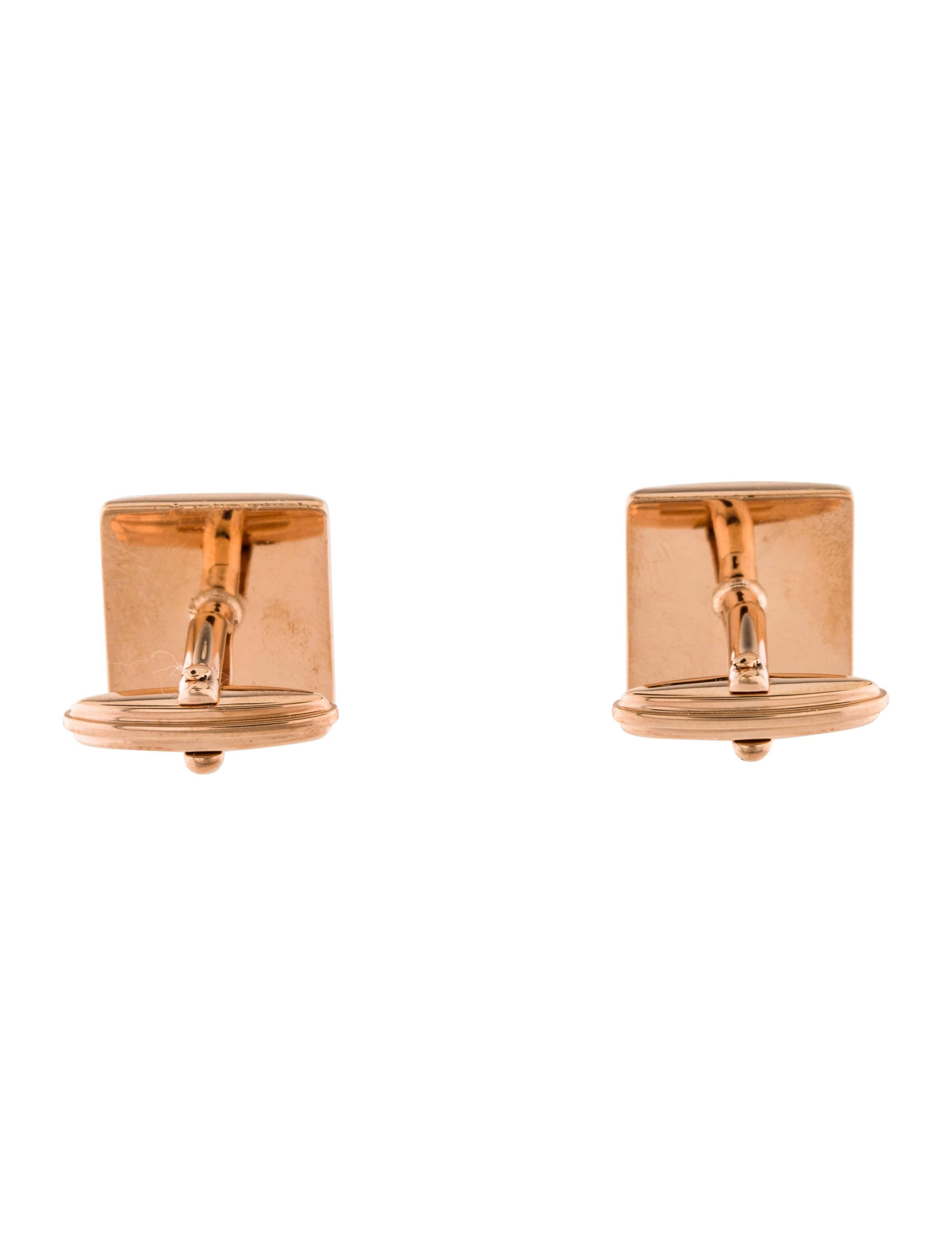 rose gold cufflinks and tie clip set