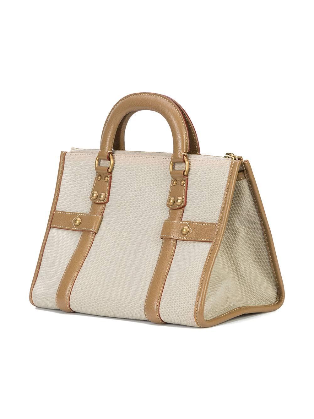 Women's Louis Vuitton Canvas Cognac Speedy 30 Top Handle Satchel Bag 