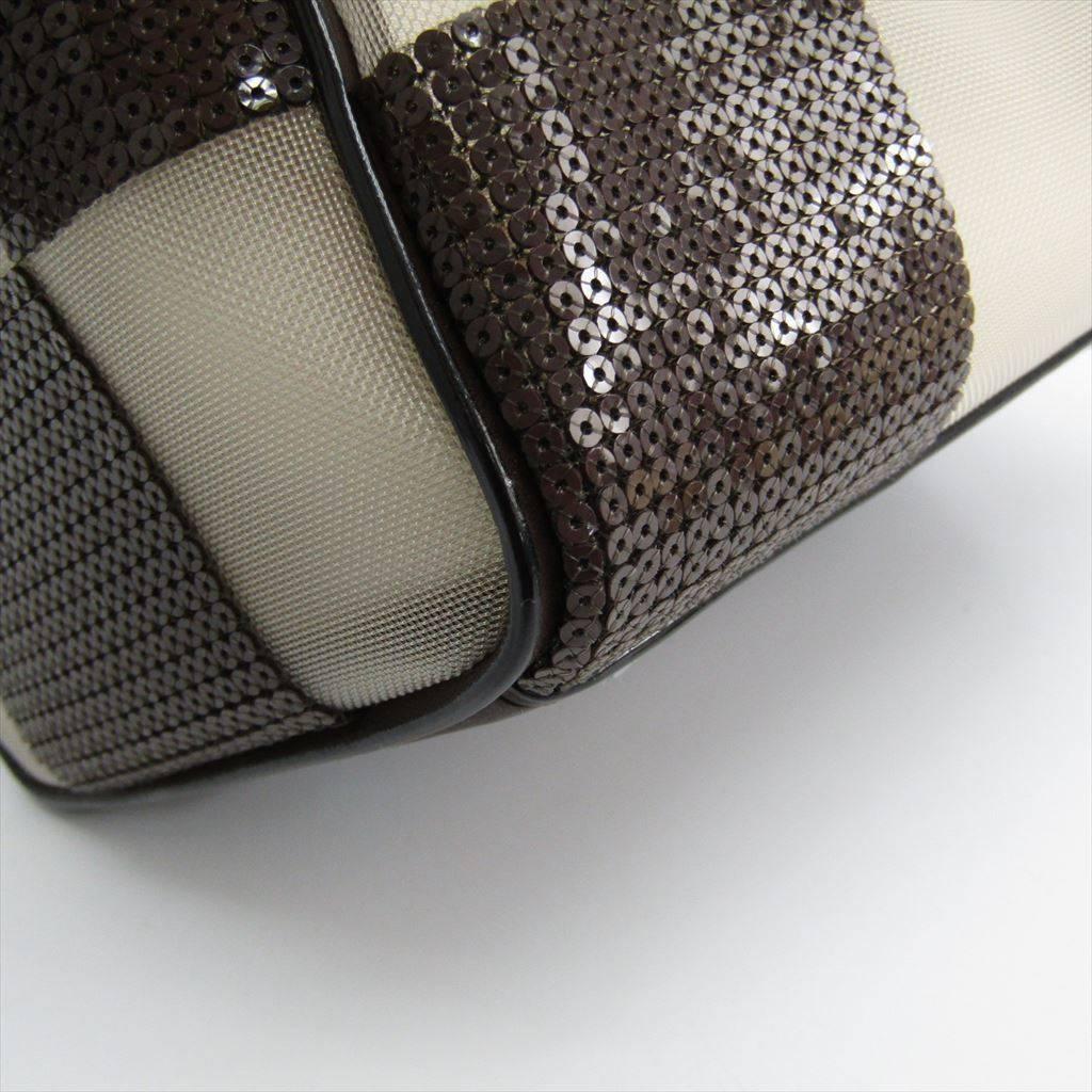 Black Louis Vuitton New Chocolate Checker Sequin Top Handle Satchel Bag W/Accessories