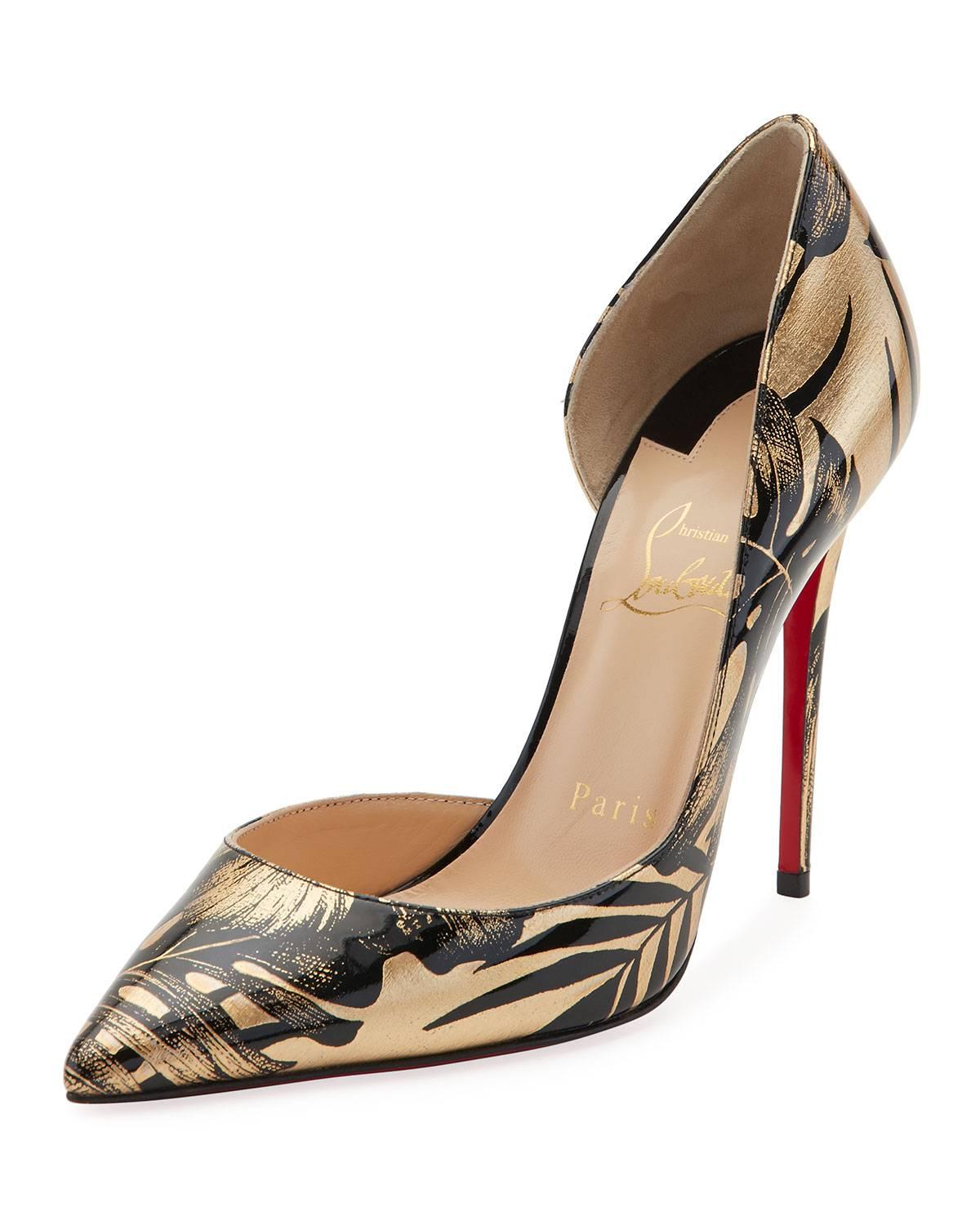 CURATOR'S NOTES

Christian Louboutin New Black Gold Patent D'orsay Evening Sandals Heels in Box  

Size IT 36
Patent leather
Slip on 
Made in Italy
Heel height 4"
Includes original Christian Louboutin box