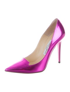NEWFOUND LUXURY - Jimmy Choo New Bright Pink Leather Evening High Heels Pumps