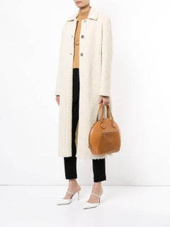 Hermes Cognac Leather Bowling Top Handle Satchel Shoulder Bag