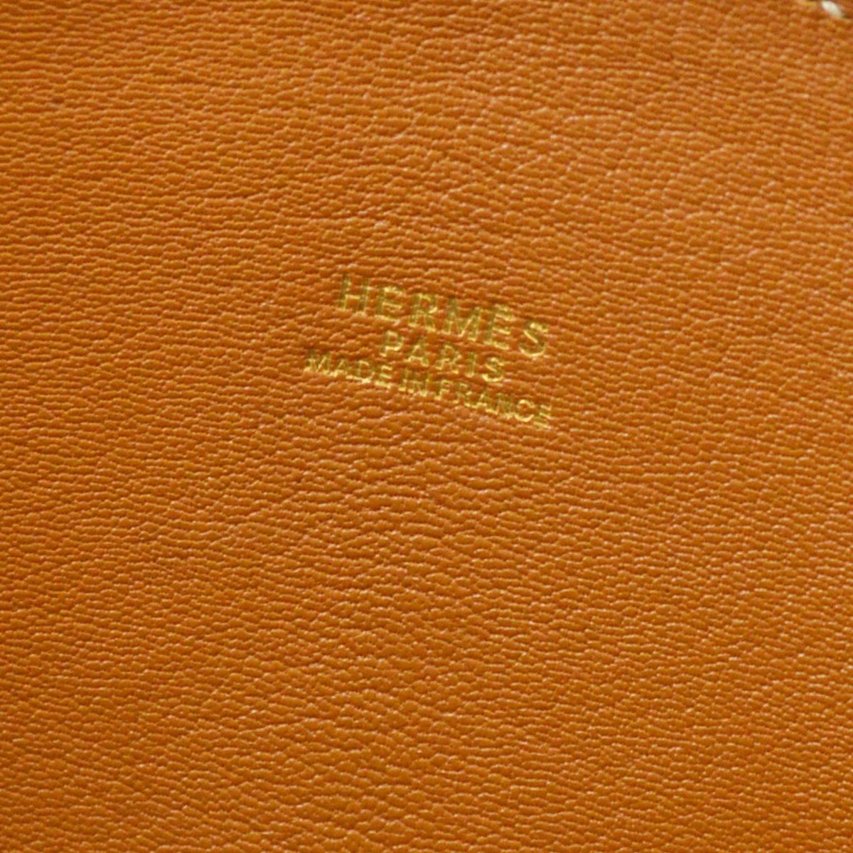 Hermes Cognac Leather Bowling Top Handle Satchel Shoulder Bag 2