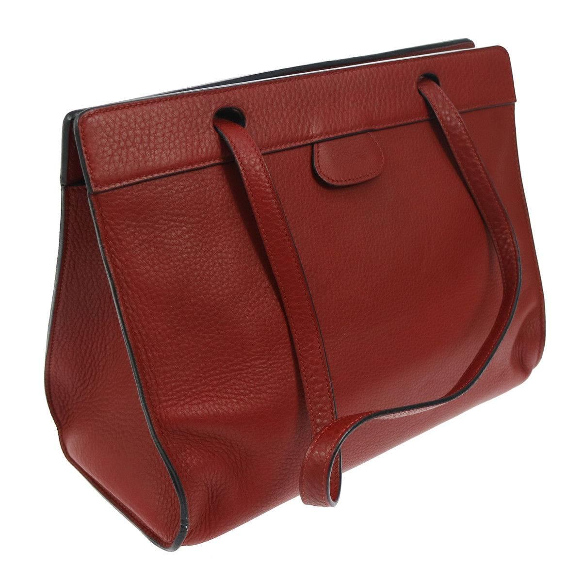 Hermes Rouge Leather Men's Women's Carryall Travel Shopper Tote Shoulder Bag

Leather
Palladium tone hardware
Made in France
Shoulder strap drop 11