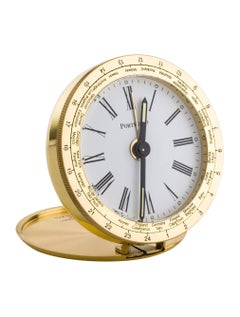 Tiffany & Co Gold Travel Decor Desk Table Alarm Clock in Box