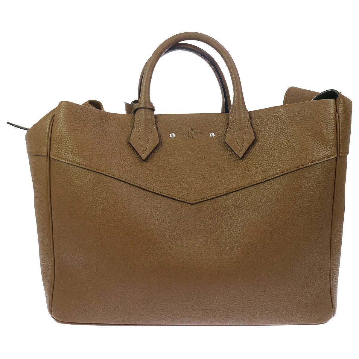 Louis Vuitton New Cognac Leather Travel Carryall Top Handle Bag