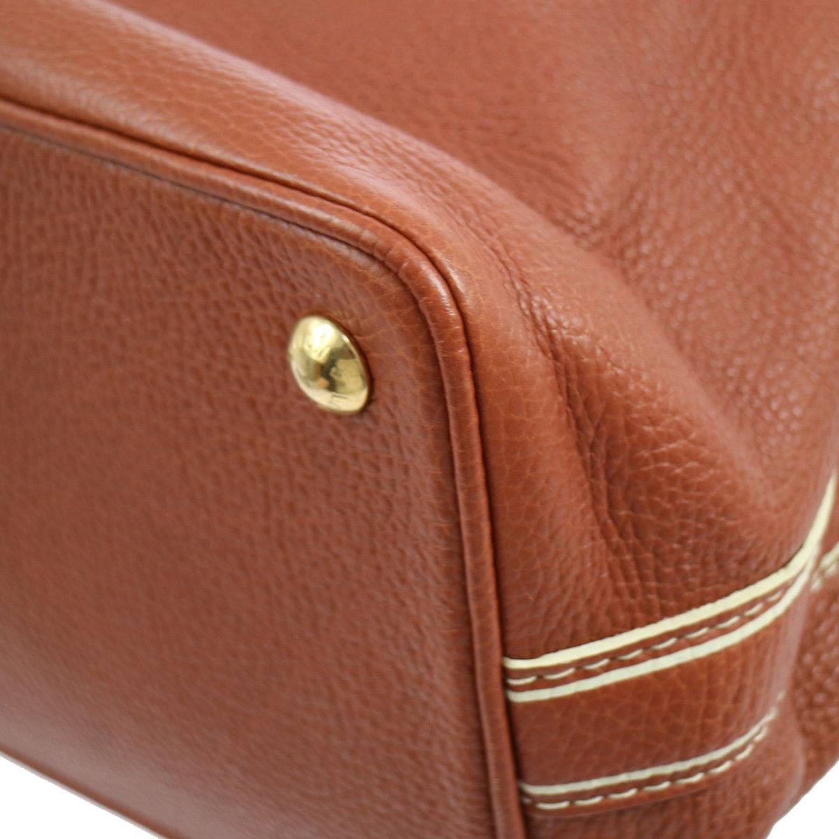 Louis Vuitton Cognac Leather Men's Carryall Travel Tote Bag 1