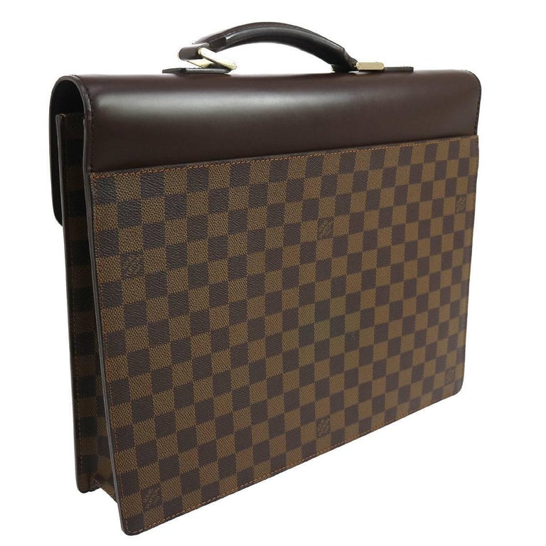 Louis Vuitton Monogram Men&#39;s Travel Top Handle Briefcase Bag For Sale at 1stdibs