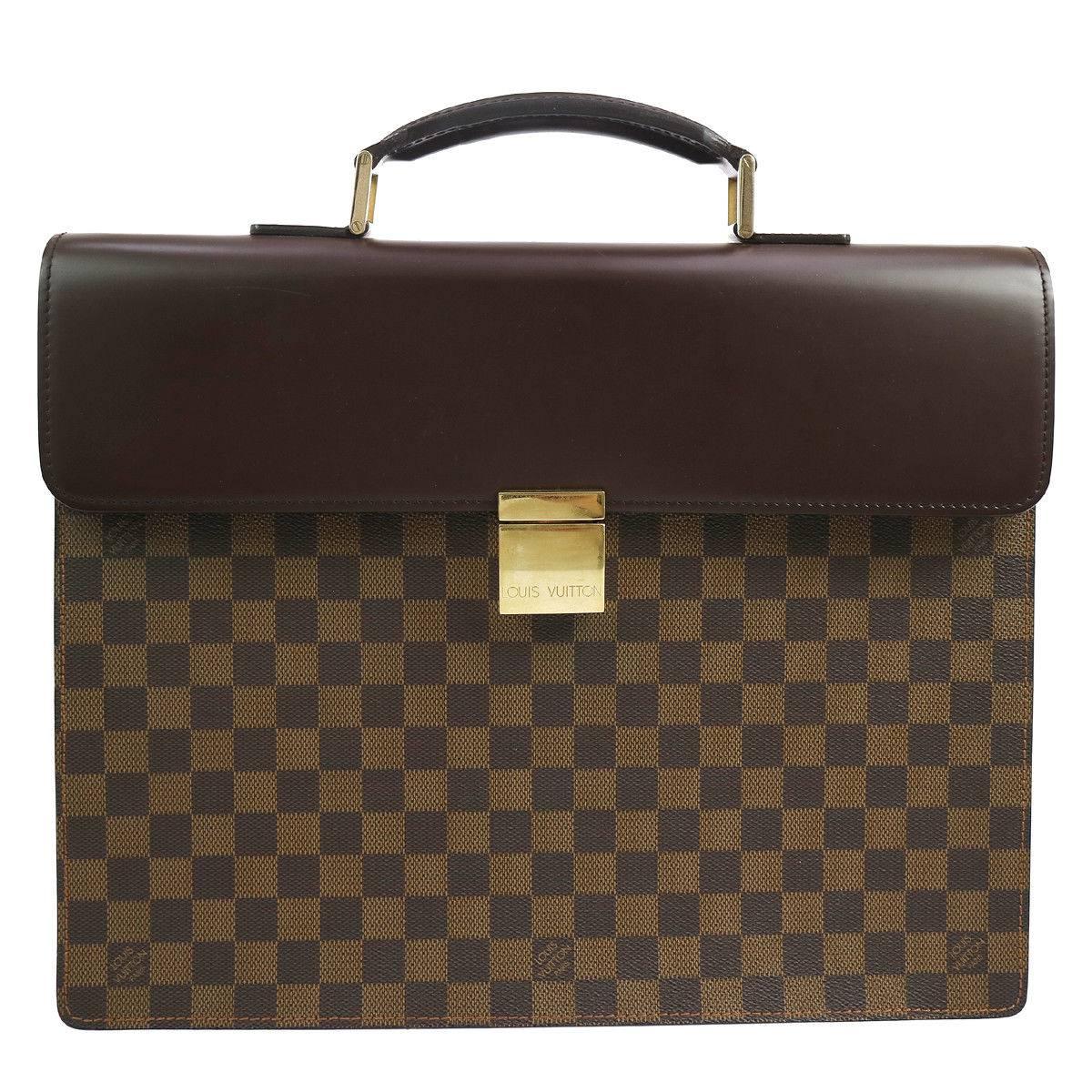 Louis Vuitton Monogram Men's Travel Top Handle Briefcase Bag
