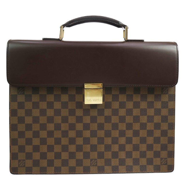 Louis Vuitton Monogram Men's Travel Top Handle Briefcase Bag For Sale