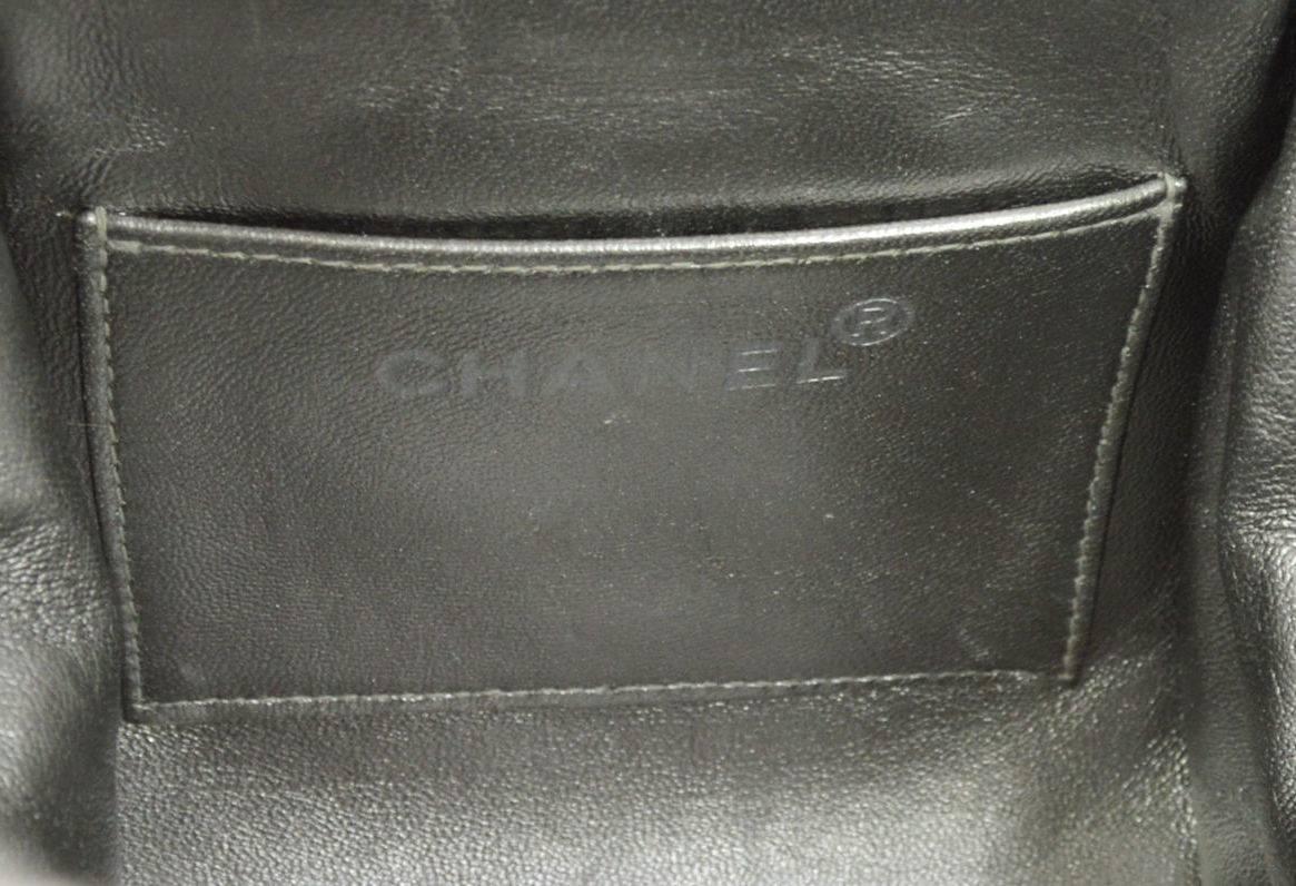 Chanel Silver Leather Party Kisslock Evening Flap Shoulder Bag 3