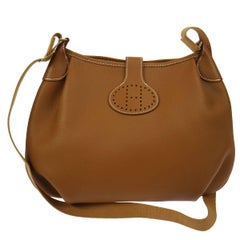 Vintage Hermes Cognac Leather H Men's Women's Carryall Messenger Crossbody Shoulder Bag
