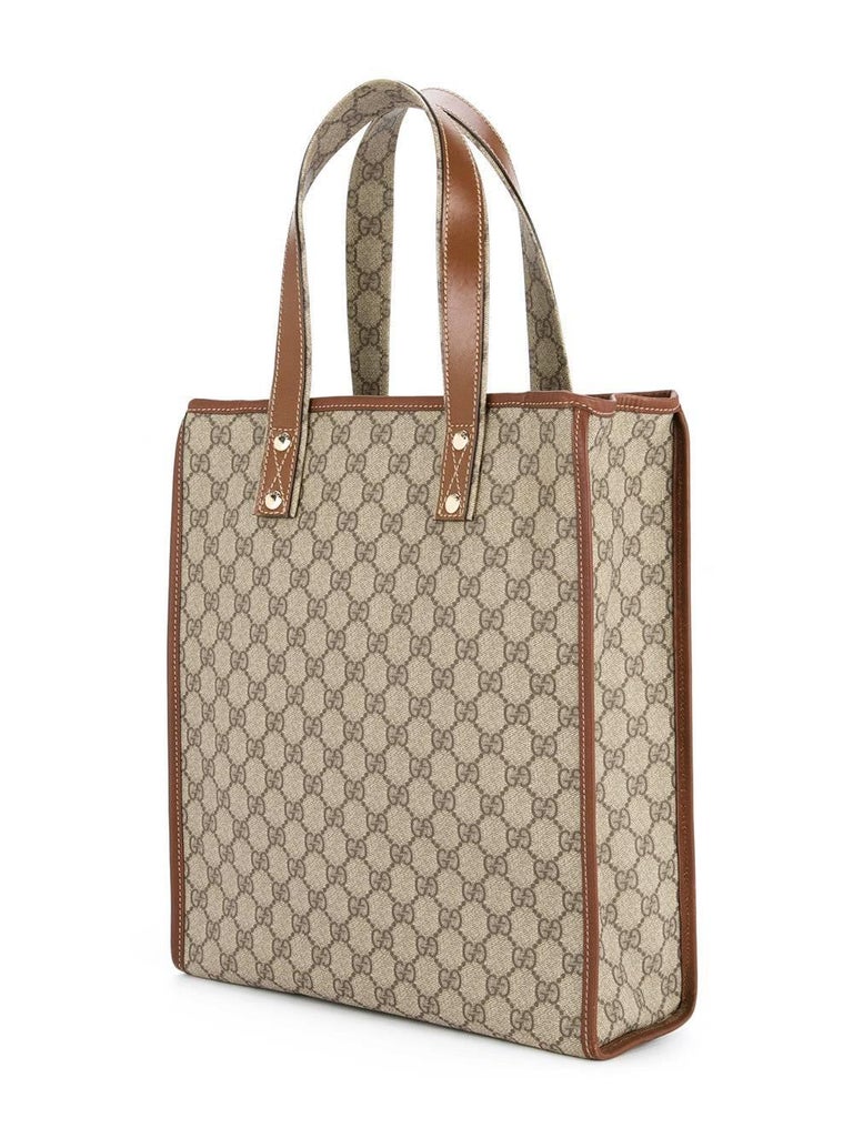 Gucci Monogram Logo Men&#39;s Large Carryall Travel Shoulder Top Handle Tote Bag For Sale at 1stdibs