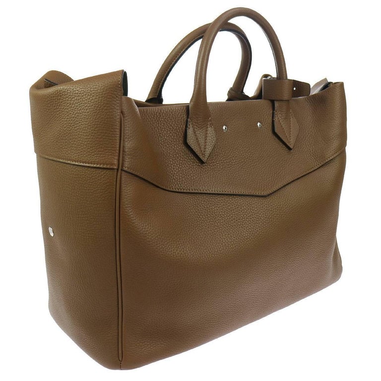 Louis Vuitton New Tan Leather Men&#39;s Women&#39;s Travel Weekender Carryall Bag For Sale at 1stdibs