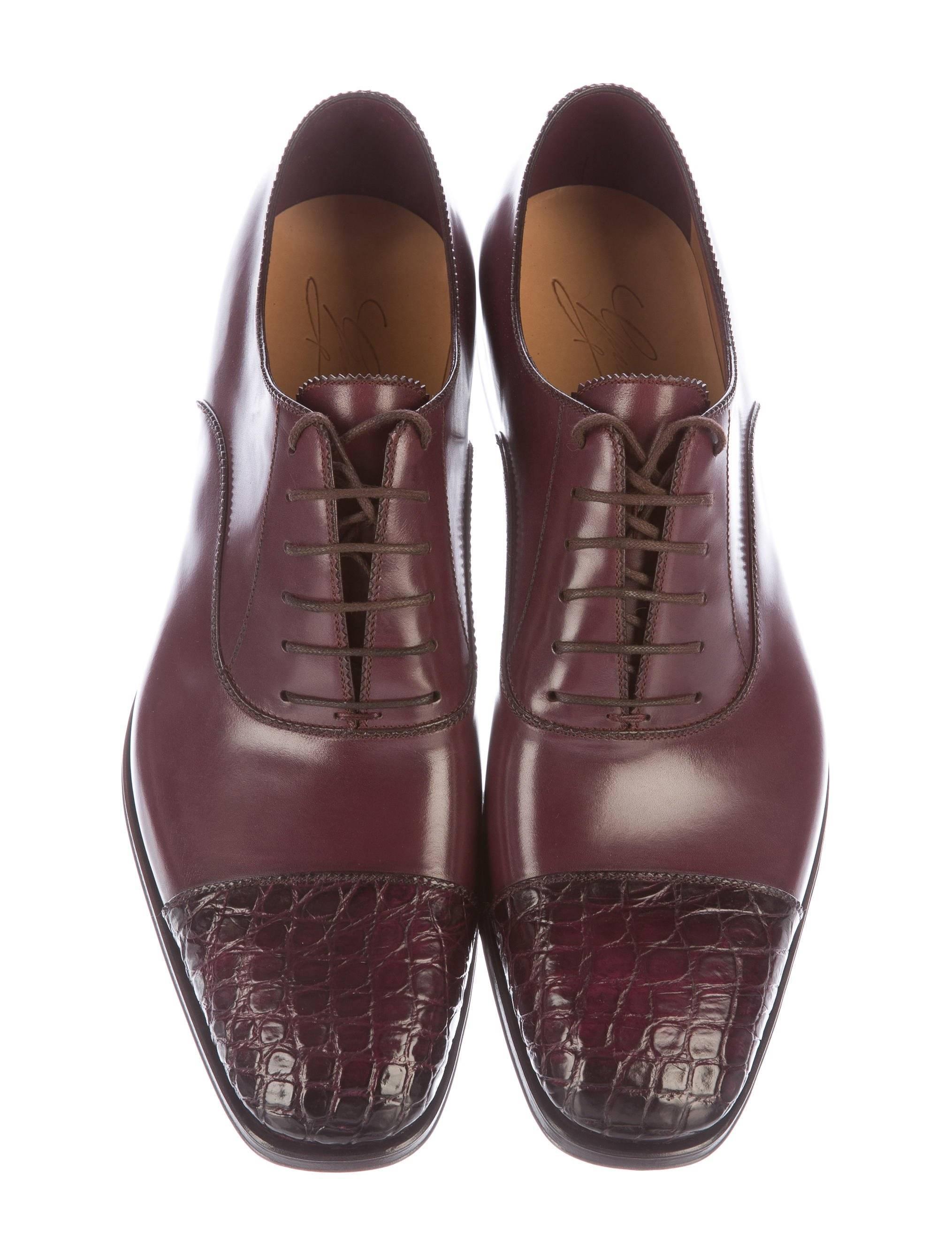 Dark Brown Alligator Men Shoes Size 7-12US #822 Belly Genuine Leather Men's Shoes Shoes Mens Shoes Oxfords & Wingtips 