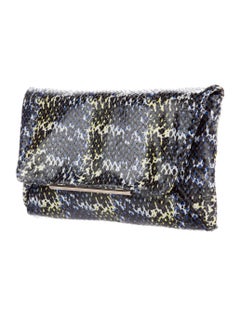 Lanvin New Multi Color Leather Envelope 2 in 1 Evening Clutch Shoulder Flap Bag