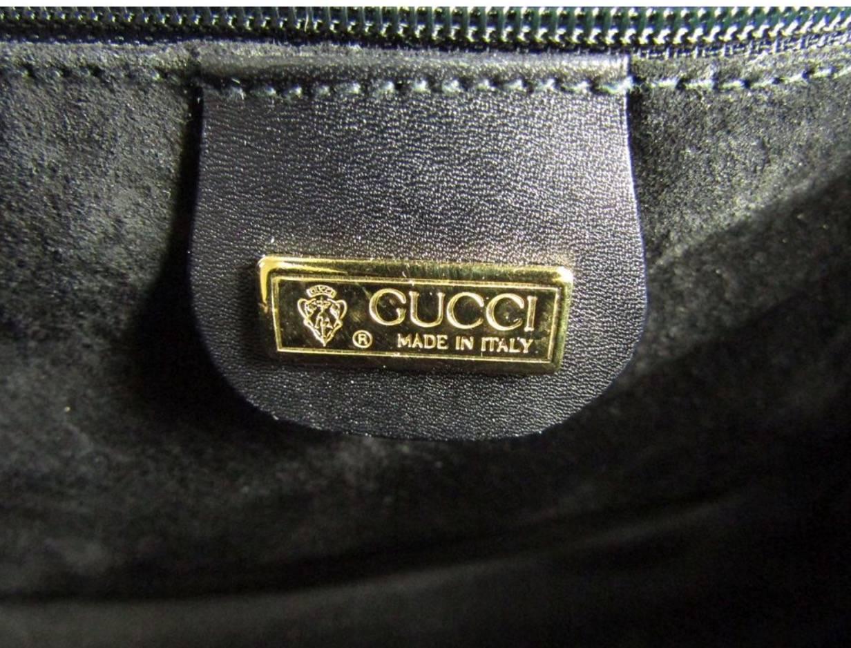 Gucci Black Leather Saddle Crossbody Shoulder Flap Bag 1