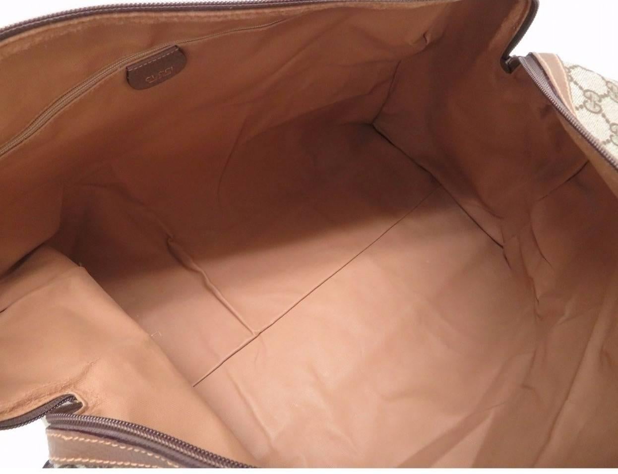 Gucci Monogram GG Supreme Men's Travel Carryall Duffel Tote Shoulder Bag 1