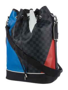 Louis Vuitton New Stripe Bucket CarryAll Travel Duffle Shoulder Bag in Box