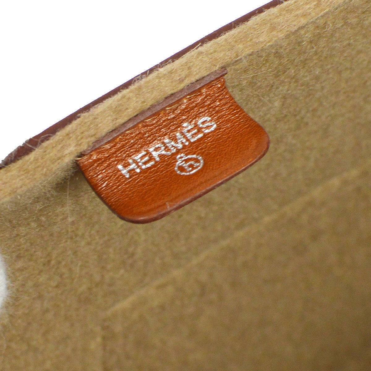 Hermes Cognac Leather CarryAll Men's Women's Top Handle Tote Bag 2
