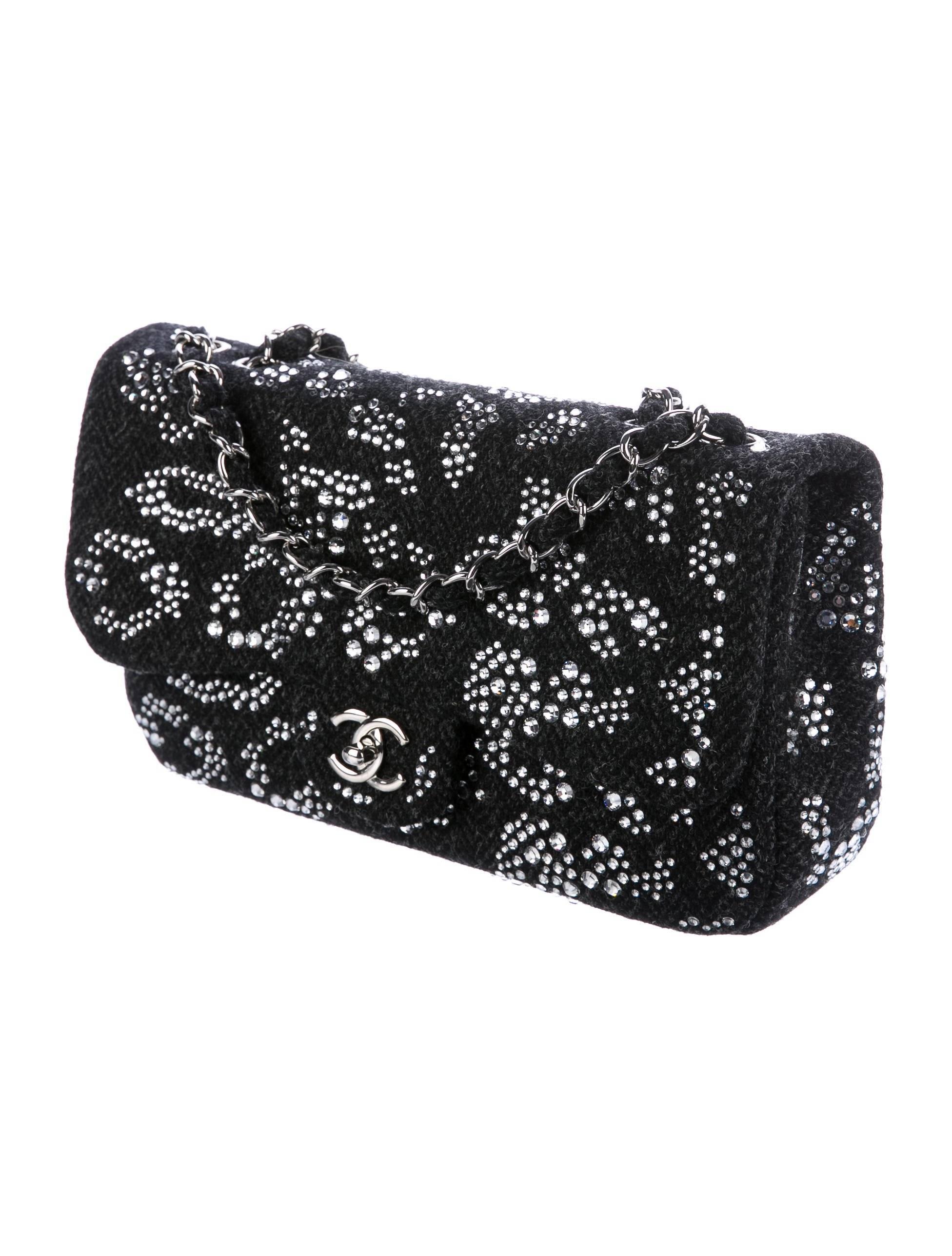 chanel swarovski crystal flap bag