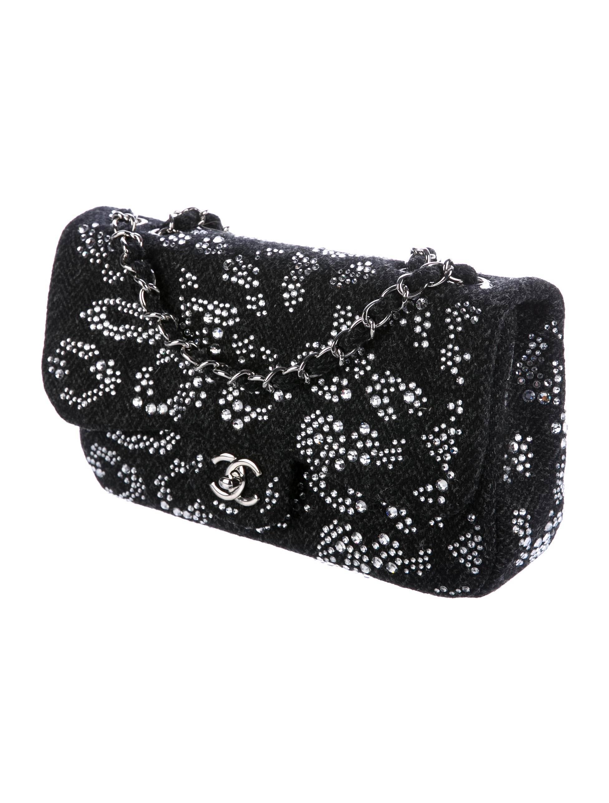 chanel swarovski crystal flap bag