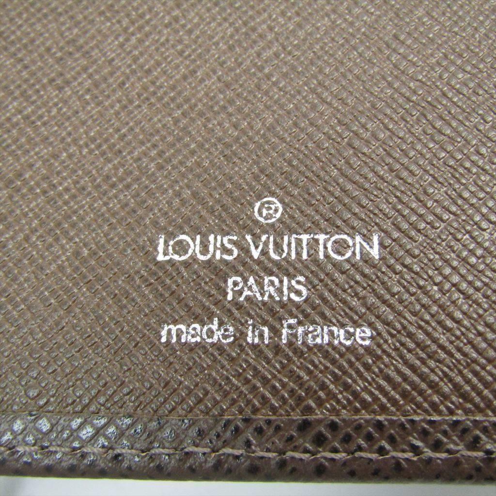 Louis Vuitton Brown Leather Binder Medium Men's Women's Travel Planner  In Excellent Condition In Chicago, IL