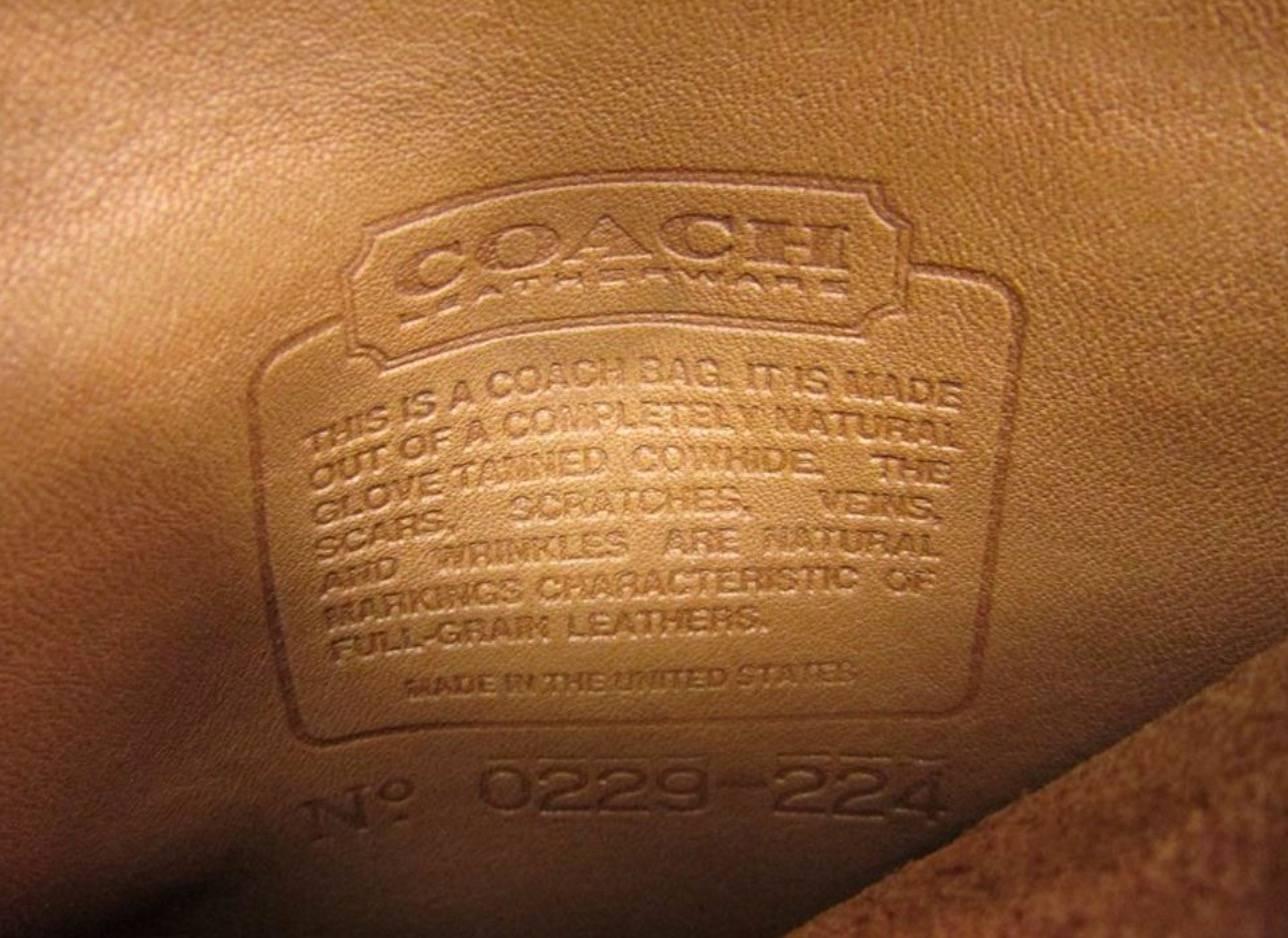 Brown Coach Vintage Classic Cognac Leather Top Handle Satchel Crossbody Flap Bag