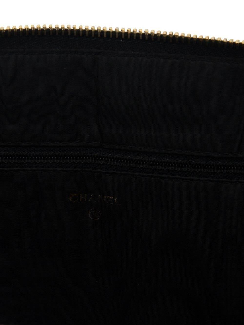 Chanel Black Leather Large Men's Travel LapTop iPad Tech Carryall Clutch Bag In Excellent Condition In Chicago, IL