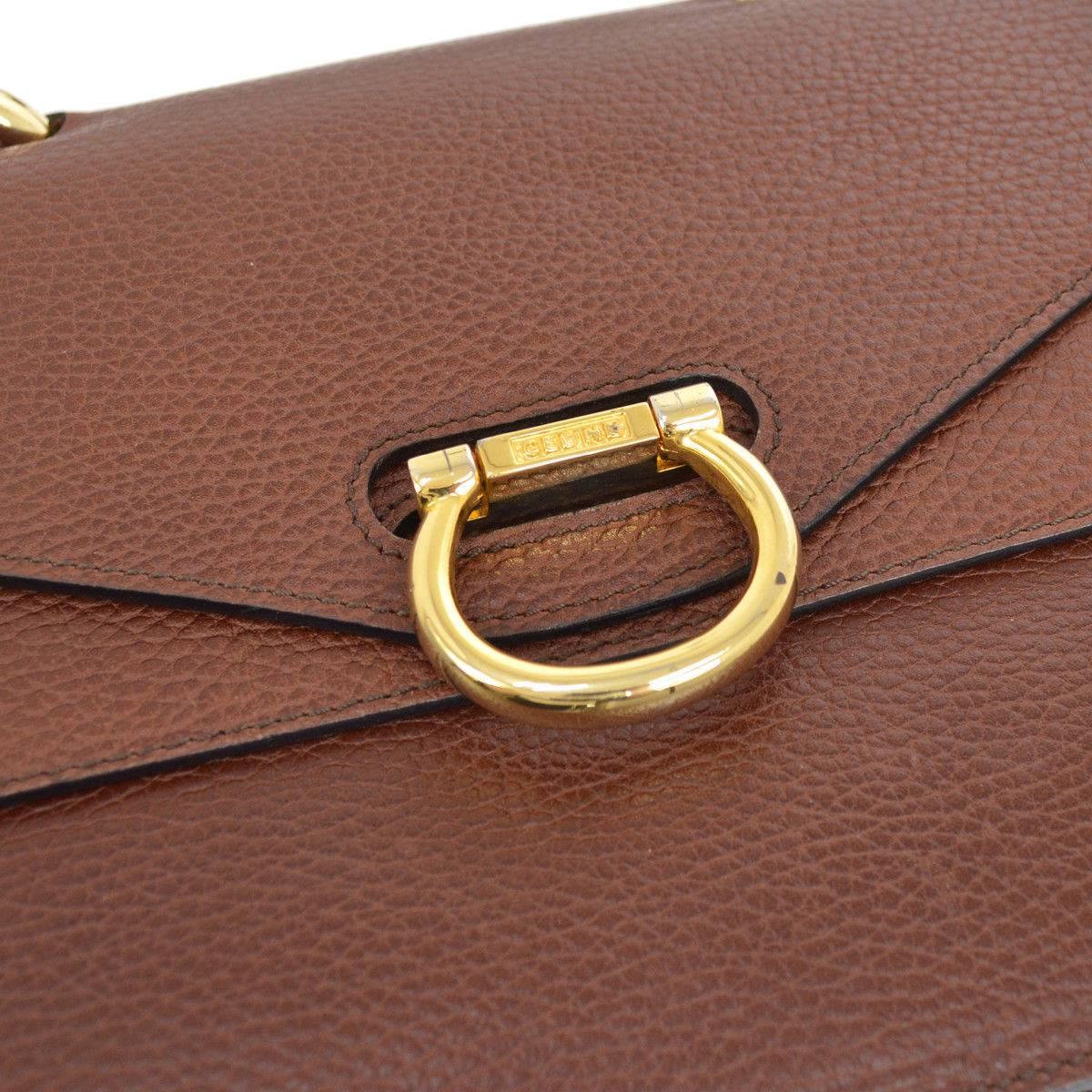 Celine Cognac Leather Gold Kelly Style Evening Top Handle Satchel Flap Bag

Leather
Gold tone hardware
Leather lining 
Made in Italy
Handle drop 5.5