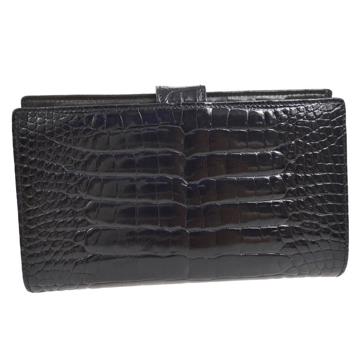 chanel crocodile wallet