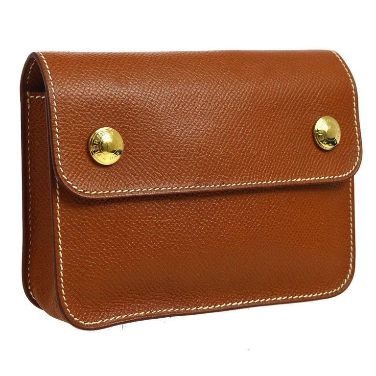 Hermes, Bags, Authenticity Guaranteed Hermes Pochette Green Belt Bum Bag  B Blue Leather