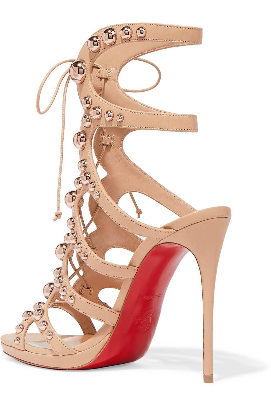 rose gold gladiator heels