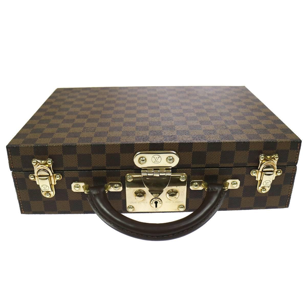 Louis Vuitton Rare Monogram Top Handle Briefcase Vanity Jewelry Storage Case