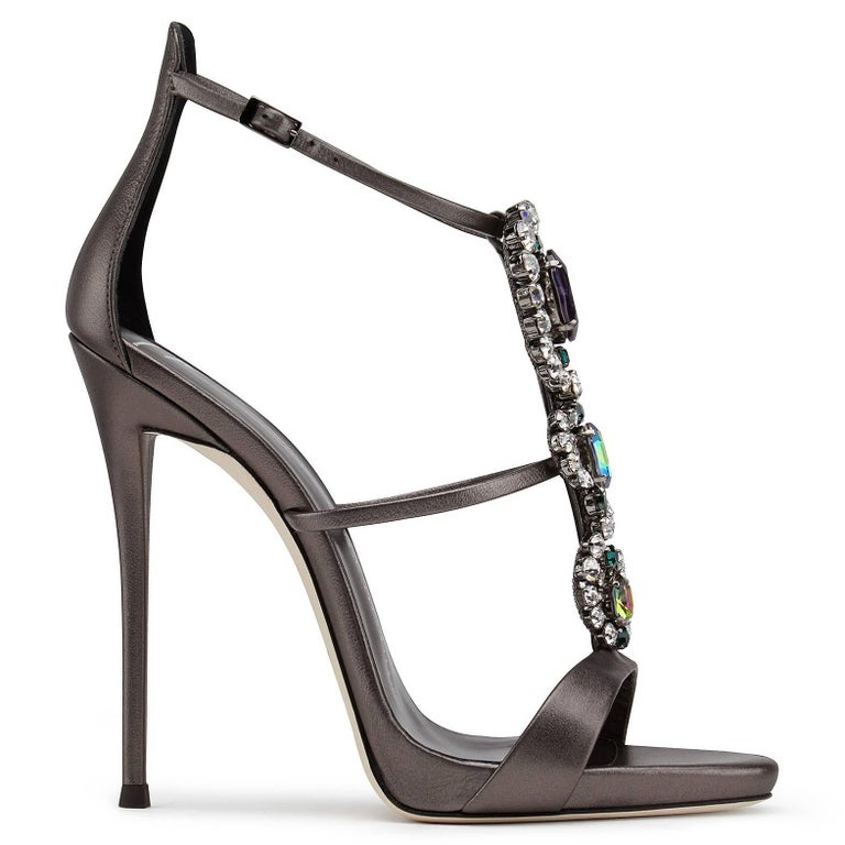 gunmetal color evening shoes