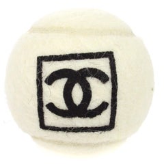 Chanel Weiß Schwarzer Tennisball mit Neuheit