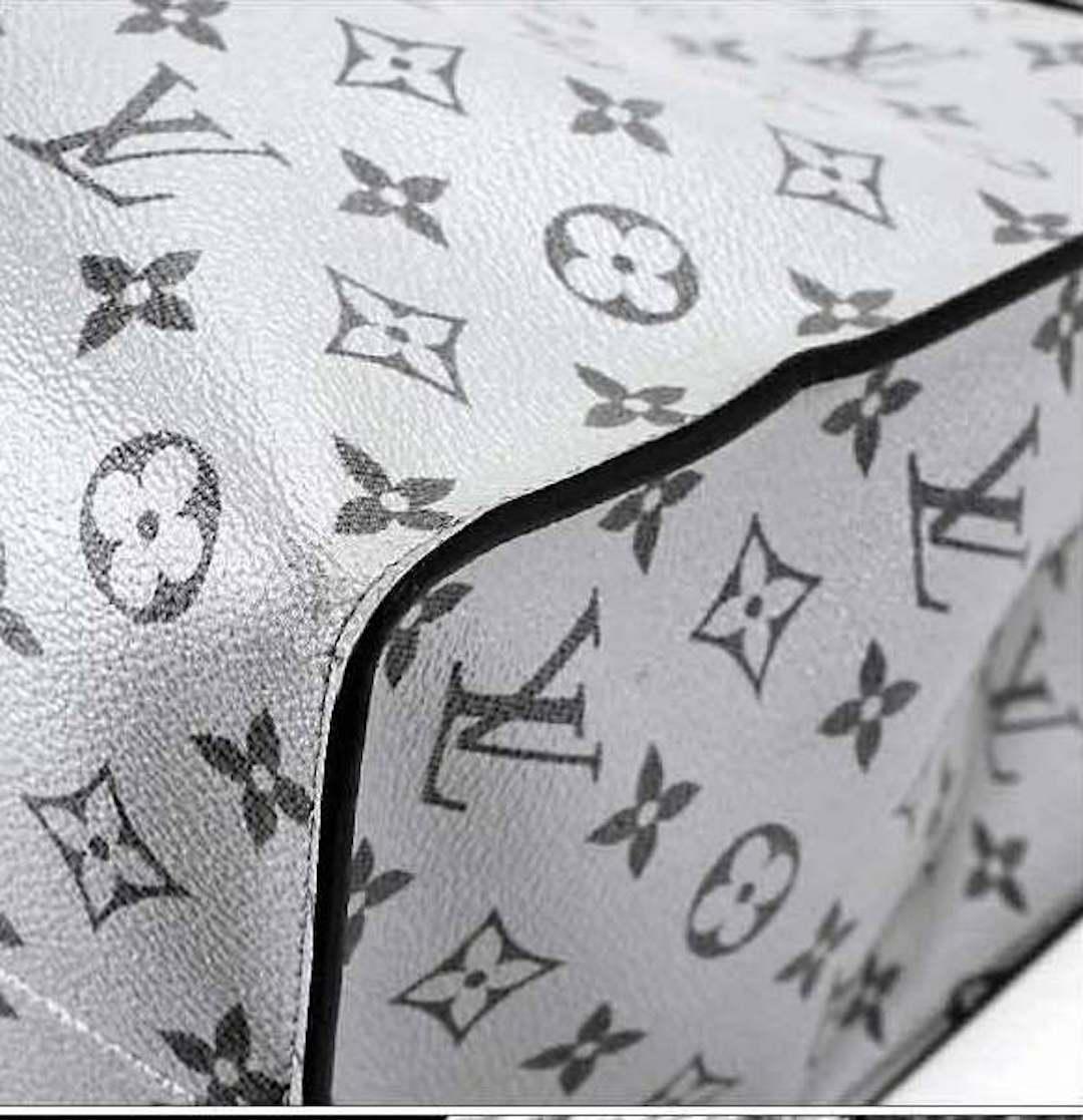 Louis Vuitton Leather Two Tone Monogram Men's Women Top Handle Carryall Tote Bag 1
