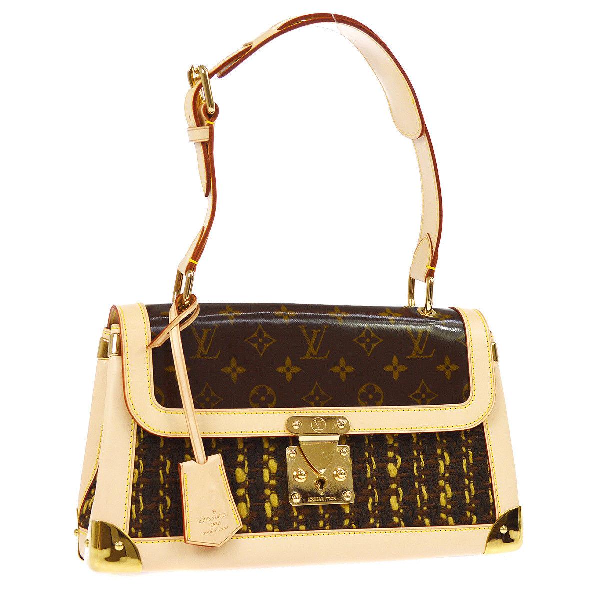 Louis Vuitton Limited Edition Monogram Fur Top Handle Satchel Kelly Style  Bag For Sale at 1stDibs
