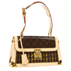Louis Vuitton Limited Edition Top Handle Satchel Kelly Style Flap Bag