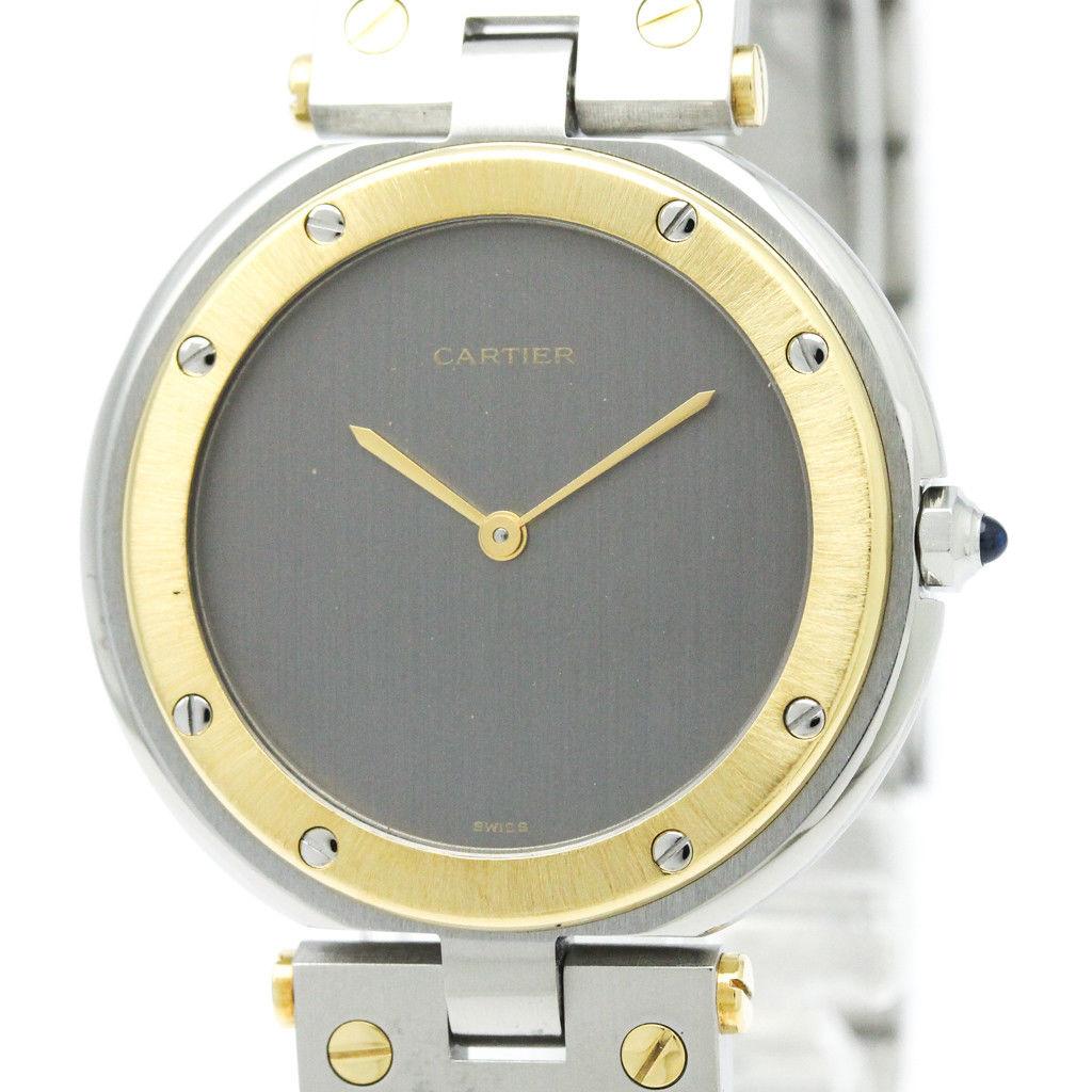 Cartier Stainless Steel 18kt Gold Two Tone Men's Women's Unisex Wrist Watch

18kt Yellow gold
Stainless steel
Cabochon sapphire 
Swiss made
Quartz movement
Band ~7.5