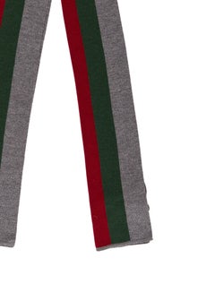 Gucci New Gray Red Green Wool Silk Men's Suit Scarf