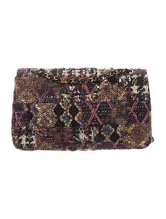 Chanel New Tweed Multi Color Crystal Bead Reissue Shoulder Flap Bag