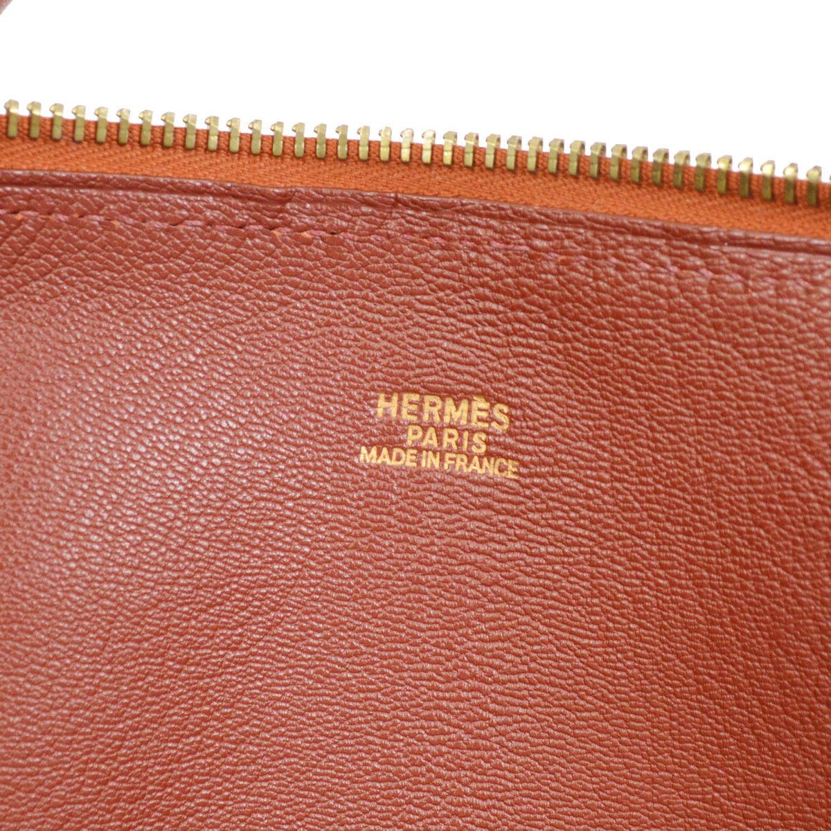Women's or Men's Hermes Leather Top Handle Large Men's Women's Weekender Carryall Travel Bag