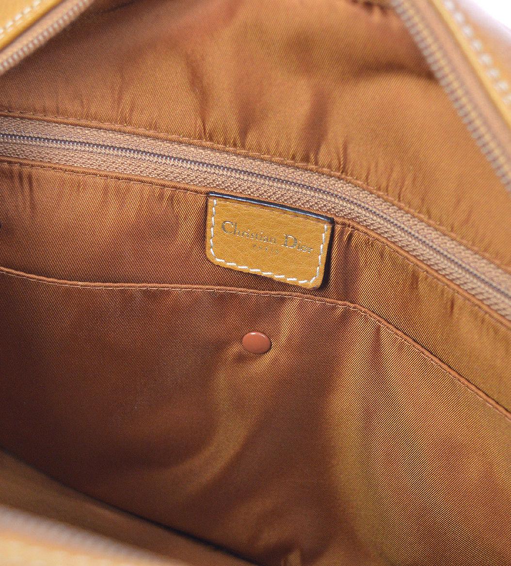 Women's Christian Dior Cognac Leather Gold 