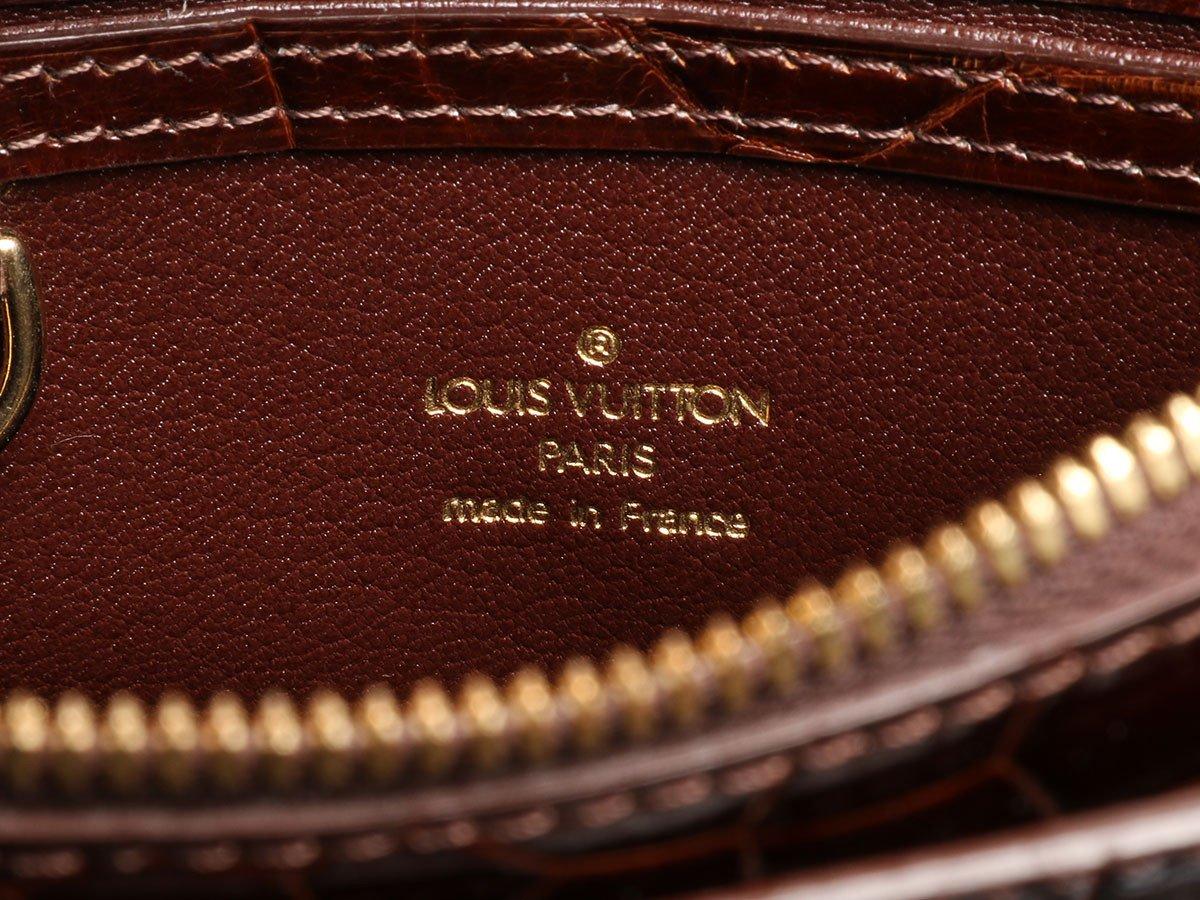 Louis Vuitton Alligator Exotic Gold 2 in 1 Top Handle Satchel Shoulder Bag 1