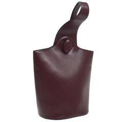 Cartier Burgundy Wine Leather Turnlock Single Shoulder Bag