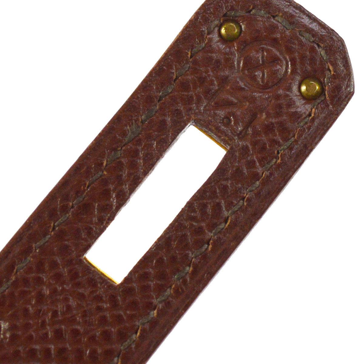 Hermes Kelly 28 Chocolate Brown Leather Mini Top Handle Satchel Shoulder Bag 2