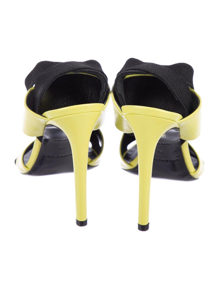 neon green balenciaga sandals