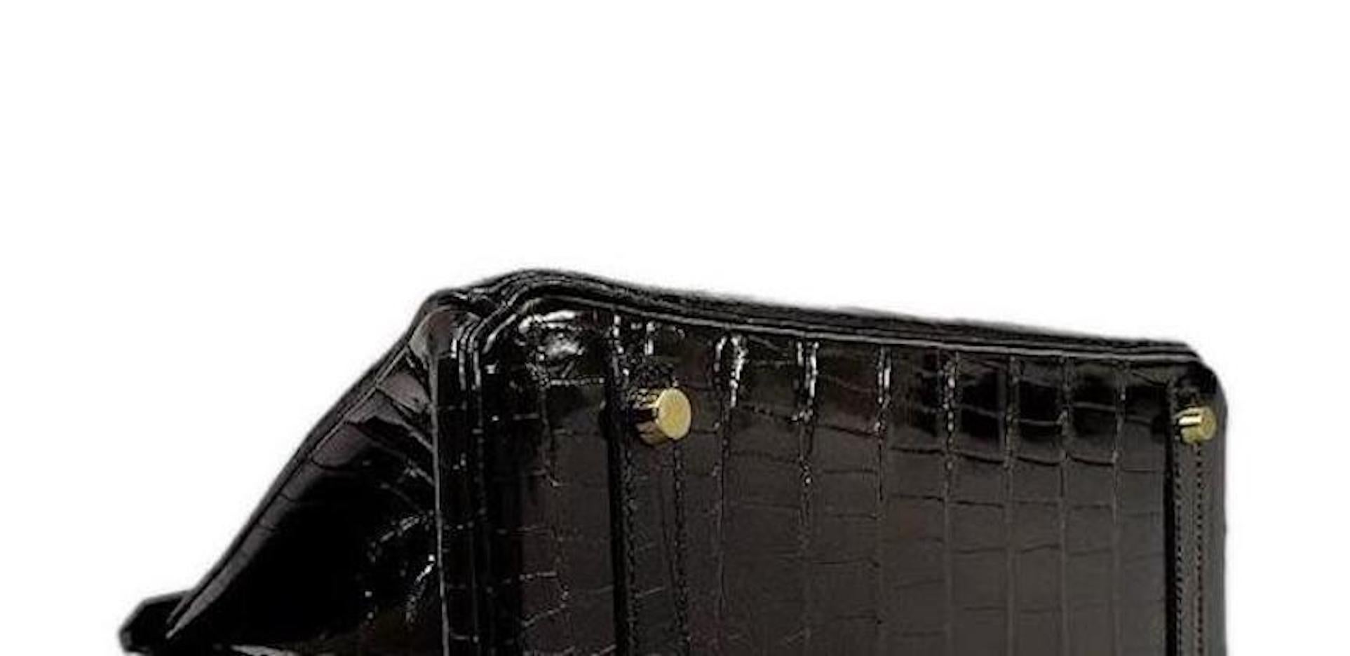 Hermes Birkin 30 NEW Rare Shiny Crocodile Top Handle Satchel Tote Bag in Box 1